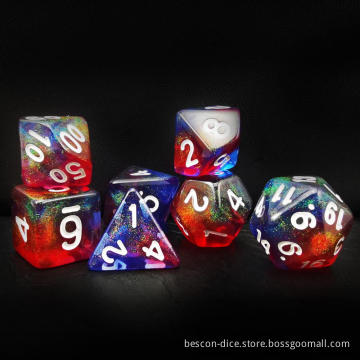 Bescon Two Tone Moonstone Dice Polyhedral Dice Set of 7